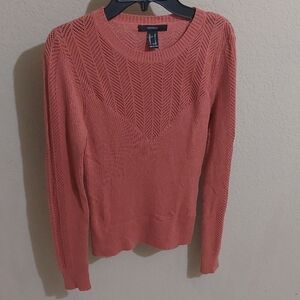 Forever 21 Women's Pink Crew Neck Sweater